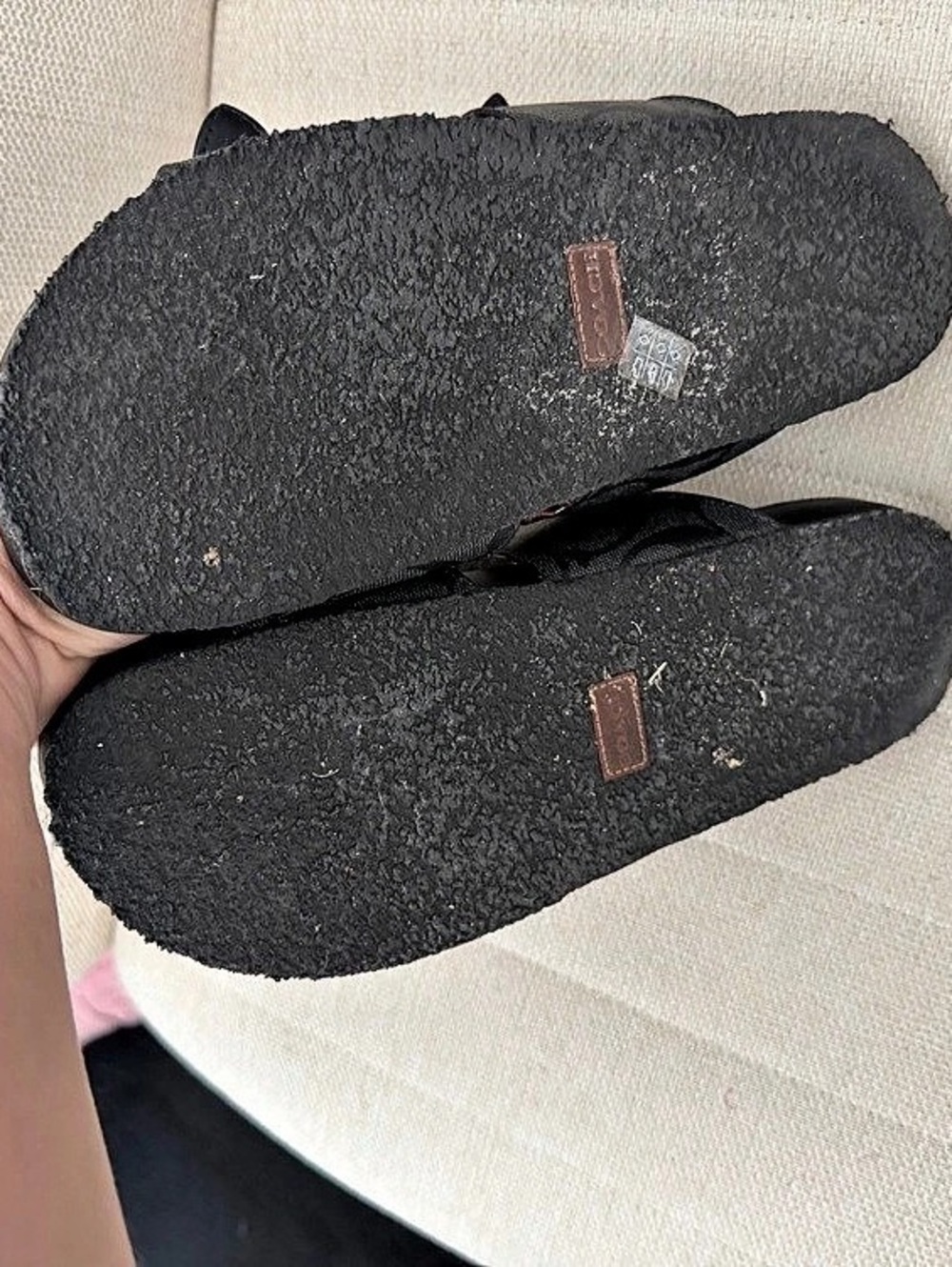 Coach Signature Canvas Black Buckle Sandals - Picture 4 of 4
